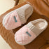 Solid Rhombic Letter Home Slippers Winter Warm Non-slip Floor Bedroom